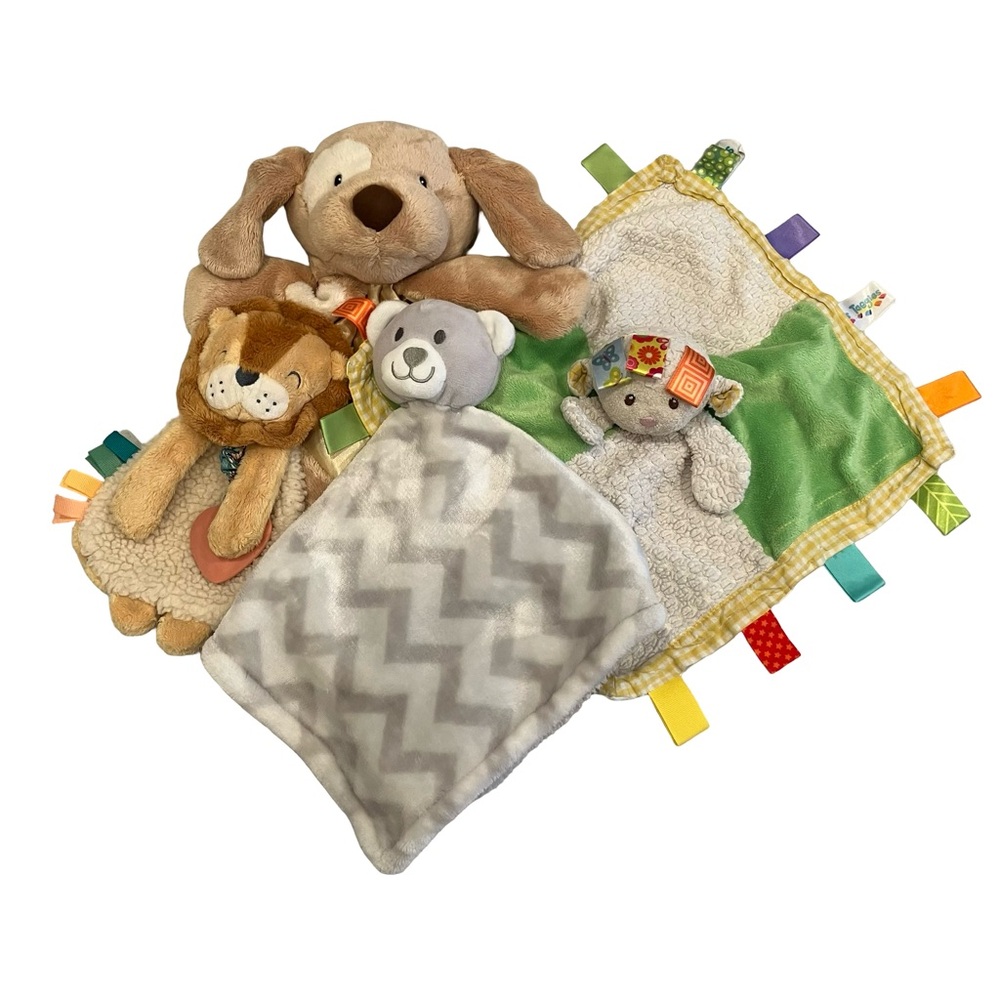 Lovey Lot Bundle Gund Spunky Itzy Ritzy & Taggies Dog Lion Bear Lamb Plush Toy